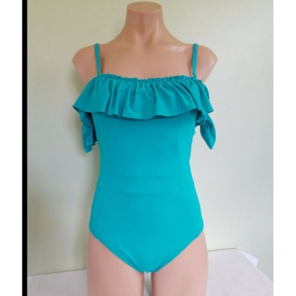 Bleu Rod Beattie Swim Nwt Bleu Rod Beattie Off Shoulders Ruffle One